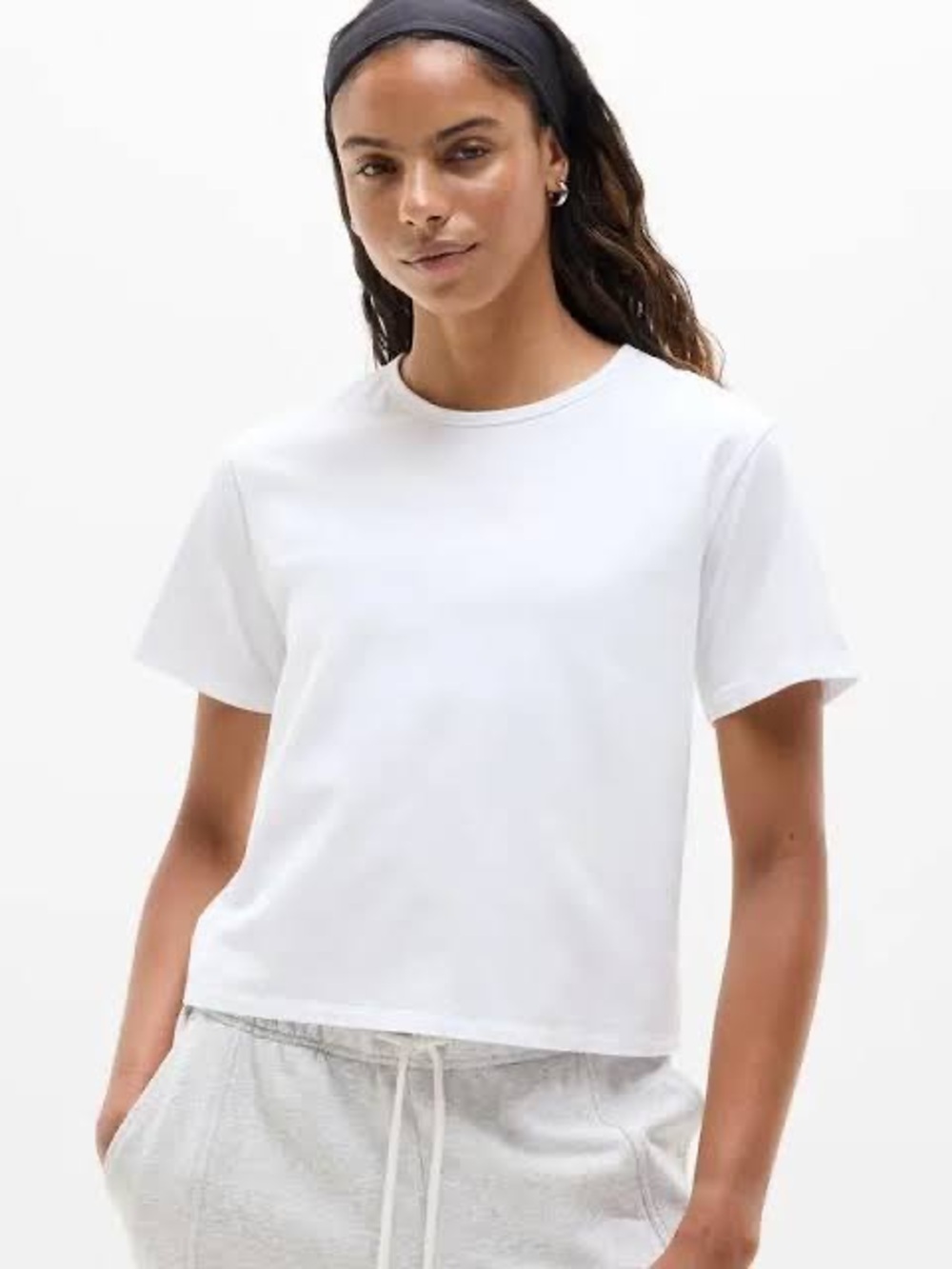 Athleta Bright White Essential tee